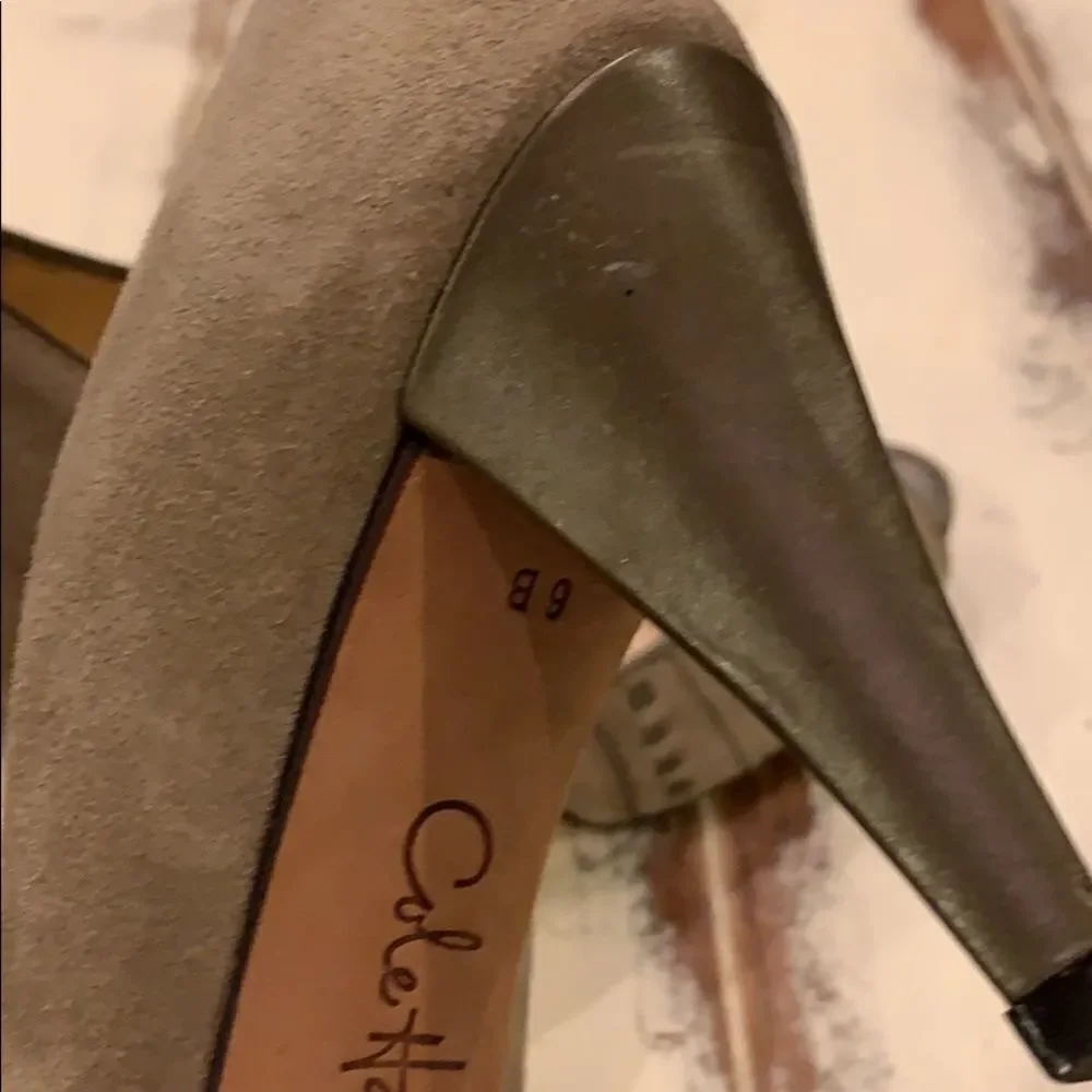 Cole Haan suede taupe pump size 6